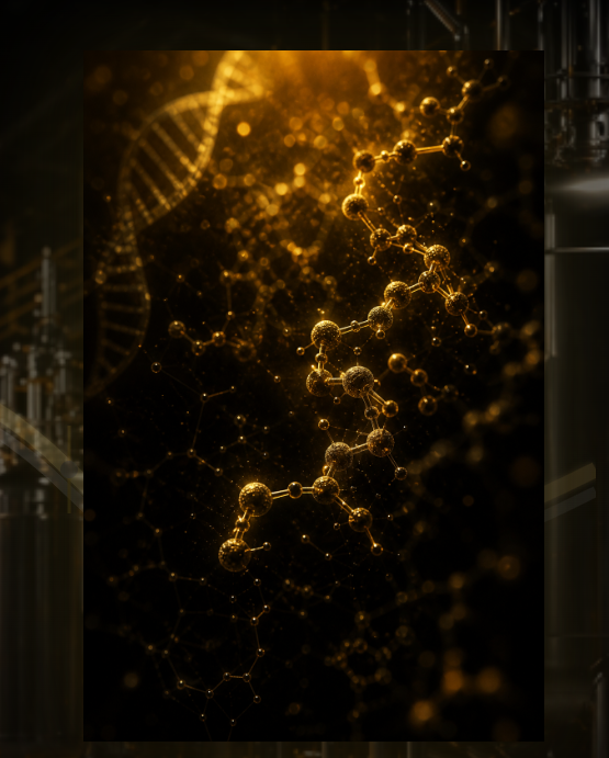 Peptide research concept visualization